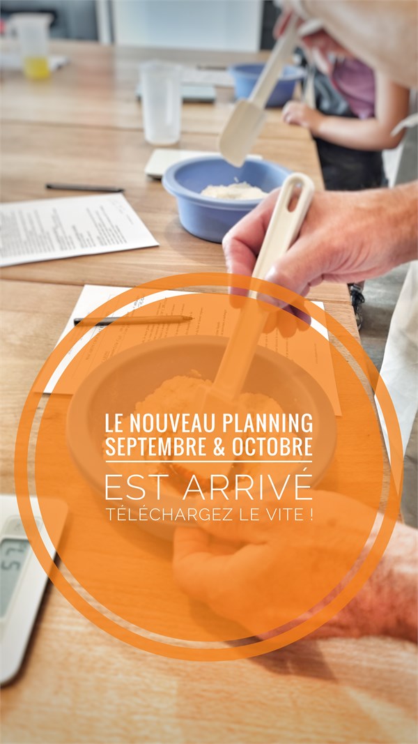 Le Nouveau Planning des cours de pâtisserie est arrivé !